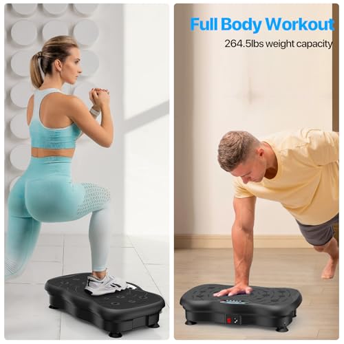 Vibration Plate Exercise Machine for Lymphatic Drainage Weight Loss, Whole Body Workout Vibration Fitness Platform ,Home Training Equipment ,Sport Gym for Weight Loss Fat Burner for Women Men - Image 6