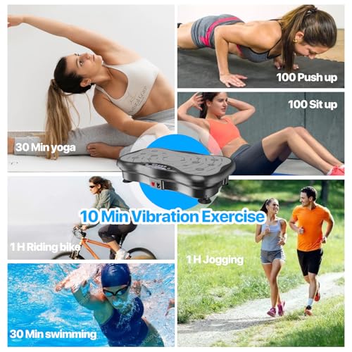 Vibration Plate Exercise Machine for Lymphatic Drainage Weight Loss, Whole Body Workout Vibration Fitness Platform ,Home Training Equipment ,Sport Gym for Weight Loss Fat Burner for Women Men - Image 7