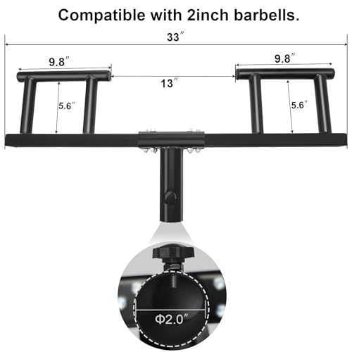 Viking Press Landmine Handle Attachment,for 2inch Olympic Barbell, Heavy Iron Made Home Gym Equipment for Deadlift Squat Row Press Workout - Image 5