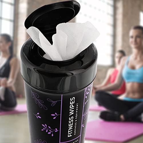 Wipex Yoga Mat Cleaner & Fitness Wipes - Natural Lavender & Vinegar Gym Equipment Cleaner - 75 Gym Wipes to Clean Yoga Mats, Spinning & Peloton Bikes, Weight Machines & Surfaces - Image 7