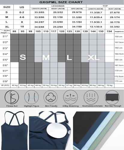 Women 2 Piece Workout Sets (NEW) Yoga Outfit Open Back Tank Top High Waisted Leggings Gym Sets Tracksuits - Image 6