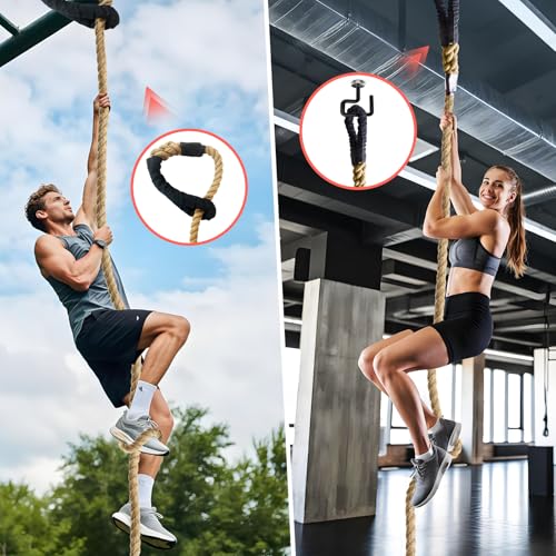 Workout Fitness Climbing Rope 10FT 15FT 20FT 25FT 30FT, 1.5" Diameter Gym Climbing Rope for Strength Training,Exercise Climbing Rope for Adults Outdoor Indoor - Image 5