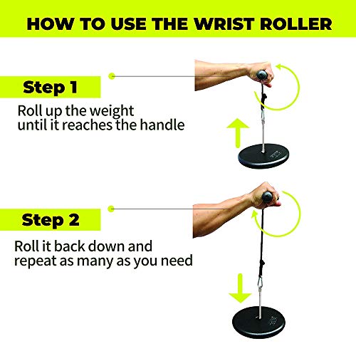 Wrist and Forearm Blaster, Muscle Strength Wrist Roller & Forearm Roller for Training with Soft Foam Grip Handles, Weight-Bearing Rope Training Fitness Equipment Anti-Slip for Gym and Home - Image 4