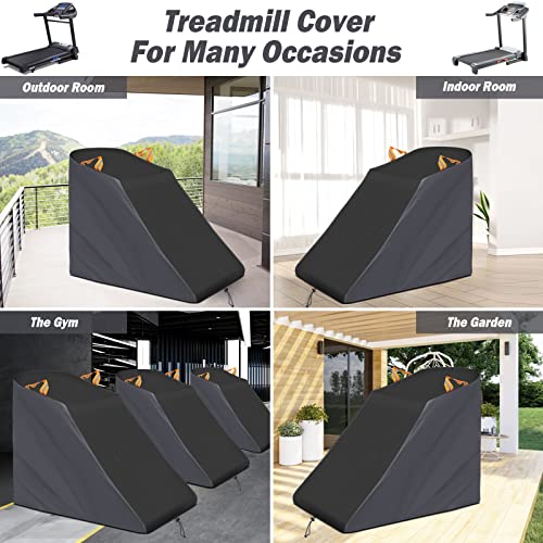 XYZCTEM Treadmill Cover Waterproof Dustproof Running Machine Cover Exercise Workout Equipment Protective with Windproof Drawstring and Air Vents for Home Gym Indoor Outdoor - Image 5