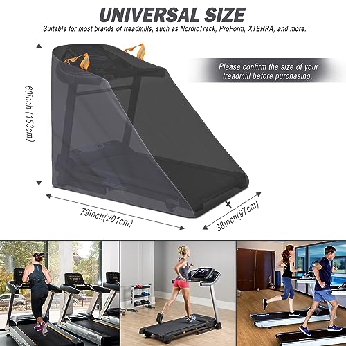 XYZCTEM Treadmill Cover Waterproof Dustproof Running Machine Cover Exercise Workout Equipment Protective with Windproof Drawstring and Air Vents for Home Gym Indoor Outdoor - Image 6