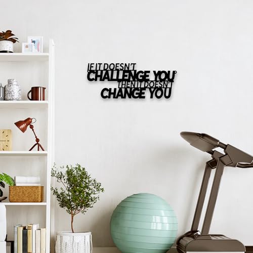 Xedatric If It Doesn't Challenge You Then It Doesn't Change You Metal Wall Art–Motivational Wall Decor for Home Gym,Office,or Fitness Spaces - Image 7