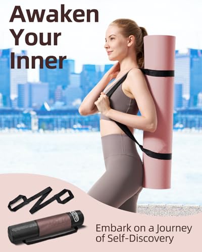 YOTTOY Yoga Mat, 72"x 32"x1/3" Extra Wide Non-Slip Exercise Fitness Yoga Mats,Eco-Friendly TPE Exercise Mats for Women Men Home Workout with Strap Bag - Image 7