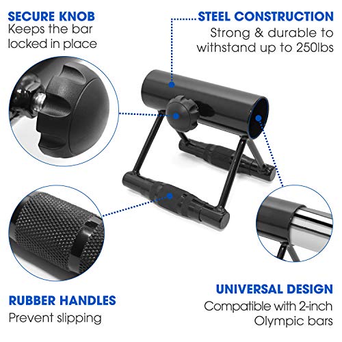 Yes4All Exercise Machine Adjustable T Bar Row Attachment, D Row Handle/Landmine Handle Attachment with Textured Rubber Handles - Image 4