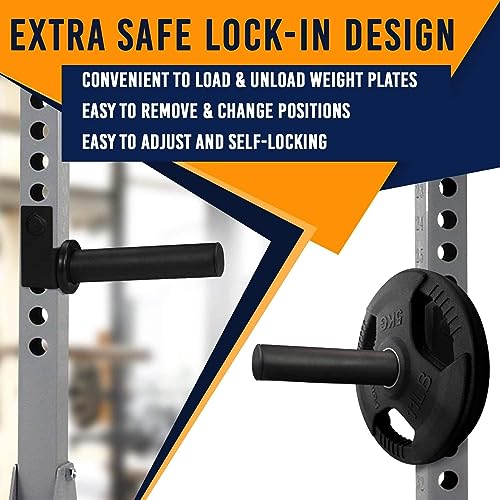 Yes4All Power Rack J-Hooks & Attachments – Heavy Duty Barbell Holders Compatible with 2x2 & 3x3 Power Racks for Home Gym - Image 6