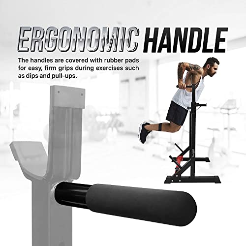 Yes4All Squat Rack for Home Gym, Adjustable Barbell Stand Rack, Multi-Function Weight Lifting, Dip Bar Station, Bench Press Rack Stand, Weight Plate Storage - Capacity Up to 600LBS - Image 6