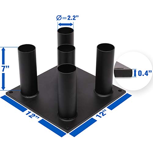 Yes4All Vertical Storage Rack, Home Gym Organizer, Barbell & Dumbbell Rack for 2-inch Olympic & Curl Bars - Image 3