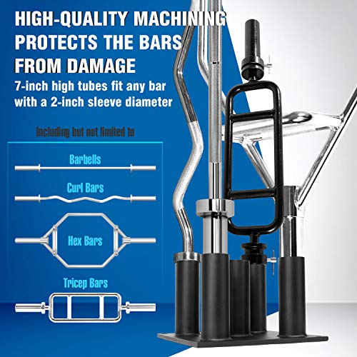 Yes4All Vertical Storage Rack, Home Gym Organizer, Barbell & Dumbbell Rack for 2-inch Olympic & Curl Bars - Image 4