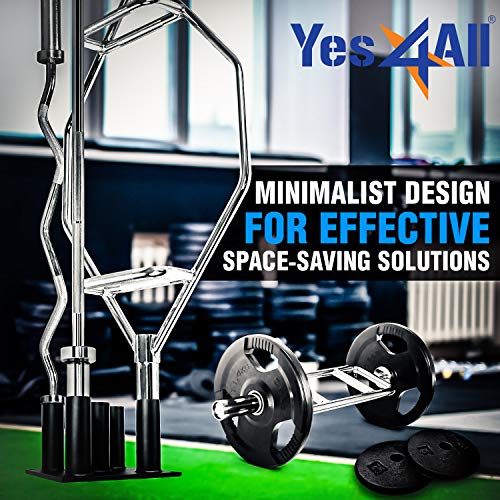 Yes4All Vertical Storage Rack, Home Gym Organizer, Barbell & Dumbbell Rack for 2-inch Olympic & Curl Bars - Image 7
