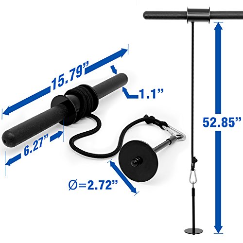 Yes4All Wrist and Forearm Blaster, Build Massive Grip Strength & Muscles with Steel Wrist Roller & Forearm Roller, Heavy Duty Arm Blaster Fits 1" & 2" Weight Plates, Improve Lifting Power - Image 3