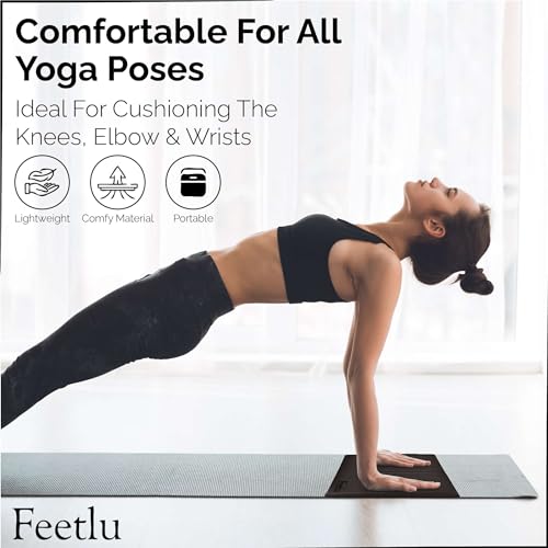 Yoga Knee Pad Cushion Exercise Knee Pad Folding, 1/2" Thick 24"x12" Eliminate Pain During Yoga or Exercise Workout– Extra Thick Padding& Support for Yoga Pilates, Fitness Exercise - Image 5