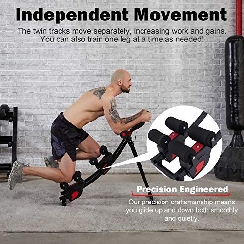 ZELUS Ab Machine for Home Gym, Core Strength Training Equipment for Home Fitness, Ab Crunch Coaster with 4 Intensities and Digital Display, Foldable Core Trainer for Abdominal - Image 3
