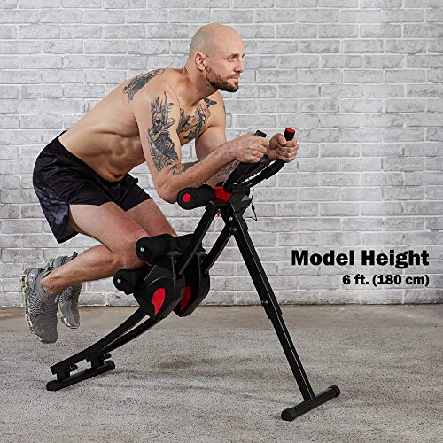 ZELUS Ab Machine for Home Gym, Core Strength Training Equipment for Home Fitness, Ab Crunch Coaster with 4 Intensities and Digital Display, Foldable Core Trainer for Abdominal - Image 5