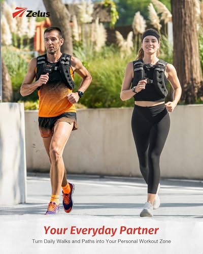 ZELUS Weighted Vest, 6lb/8lb/12lb/16lb/20lb/25lb/30lb Weight Vest with Reflective Stripe for Workout, Strength Training, Running, Fitness, Muscle Building, Weight Loss, Weightlifting - Image 4