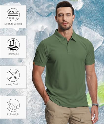 ZITY 5 Pack Mens Polo Shirt Short Sleeve Sports Golf Tennis T-Shirt Moisture-Wicking Summer Shirts - Image 6