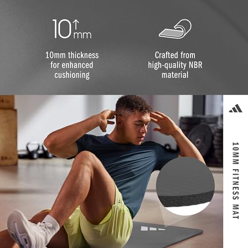 adidas Fitness Mat - Lightweight - Non Slip Yoga Mat, 7mm or 10mm - Image 4