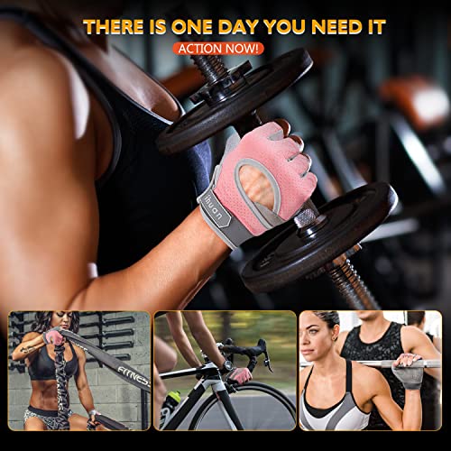 ihuan New Breathable Workout Gloves for Women & Men - No More Sweaty & Full Palm Protection Gym Exercise, Cycling, Fitness, Weightlifting, Pull-ups, Deadlifting, Rowing - Image 5