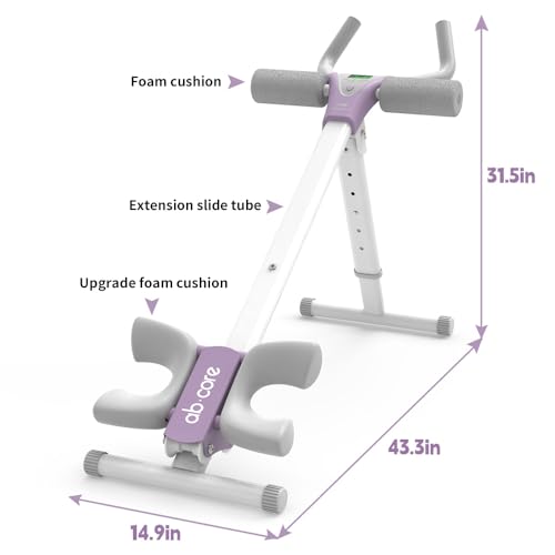 leikefitness Height Adjustable Ab Trainer Abdominal Whole Body Workout Machine Waist Cruncher Core Toner Leg Thighs Buttocks Shaper with LCD Monitor AB9380 - Image 3