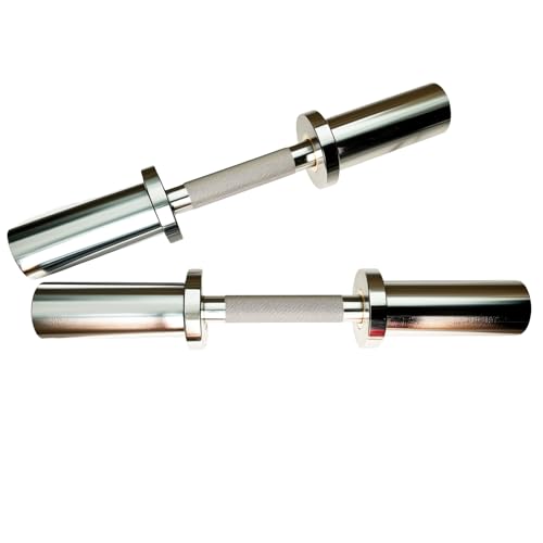 qibylift Olympic Dumbbell Handles Loadable Dumbell Bars Set Of 2 Fit 2 Inch Weight Plates Ideal For Home Gym Strength Training, Weight Bars with 2 Pair of Spring Collars - Image 5