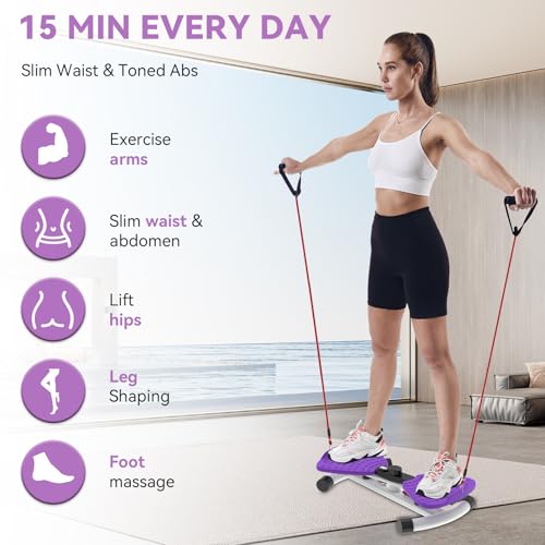 renZEC Waist Twister Machine, Adjustable Exercise Twist Board for Women Men, Noiseless Ab Twister for Home Gym Equipment, 330 lbs Capacity | Track Time, Reps, Calories with Digital Display - Image 4