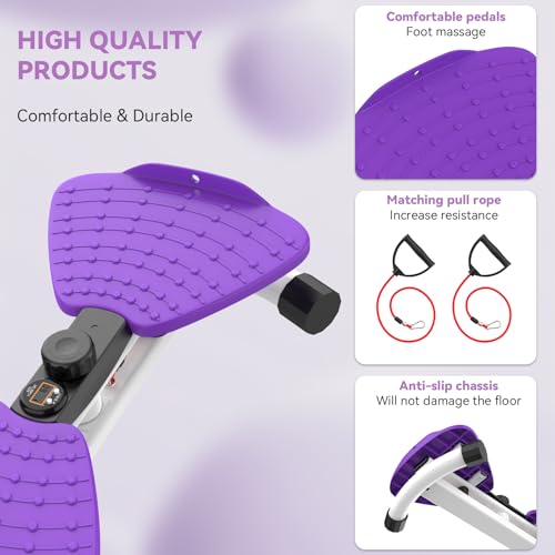 renZEC Waist Twister Machine, Adjustable Exercise Twist Board for Women Men, Noiseless Ab Twister for Home Gym Equipment, 330 lbs Capacity | Track Time, Reps, Calories with Digital Display - Image 5