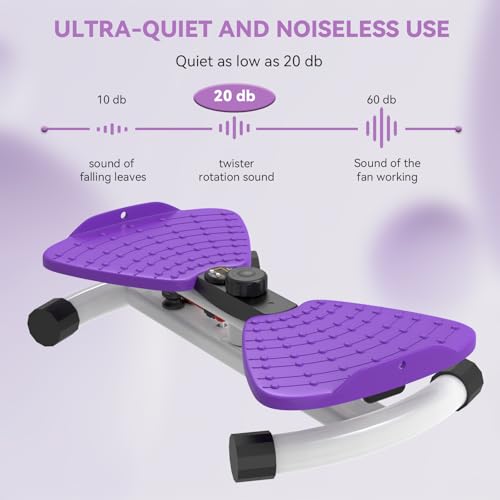 renZEC Waist Twister Machine, Adjustable Exercise Twist Board for Women Men, Noiseless Ab Twister for Home Gym Equipment, 330 lbs Capacity | Track Time, Reps, Calories with Digital Display - Image 7