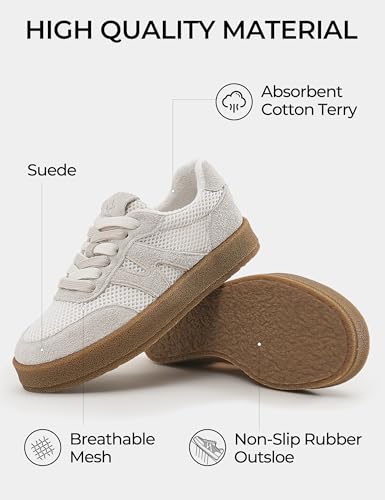 somiliss Women's Comfort Fashion Sneakers Non-Slip Walking Shoes Casual Tennis Skate Shoes | Mesh Suede Fabric,Rubber Sole,Memory Foam Insoles,Classic,Trendy Platform Sneakers,Lace-up Footwear - Image 6