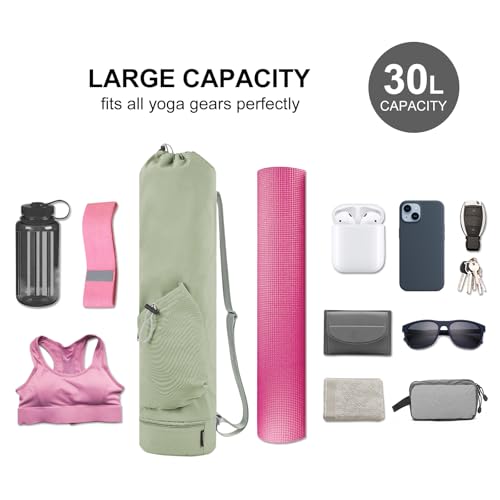 sportsnew Yoga Mat Bag with Water Bottle Pocket and Bottom Wet Pocket, Exercise Yoga Mat Carrier Multi-Functional Storage Bag, Patent pending - Image 4