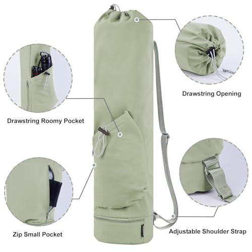 sportsnew Yoga Mat Bag with Water Bottle Pocket and Bottom Wet Pocket, Exercise Yoga Mat Carrier Multi-Functional Storage Bag, Patent pending - Image 5