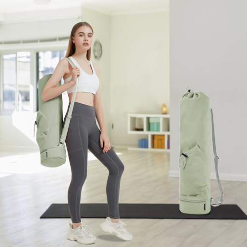 sportsnew Yoga Mat Bag with Water Bottle Pocket and Bottom Wet Pocket, Exercise Yoga Mat Carrier Multi-Functional Storage Bag, Patent pending - Image 7